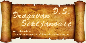 Dragovan Sipljanović vizit kartica
